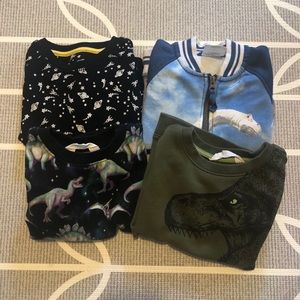 Bundle 4 toddler dinosaur sweatshirts